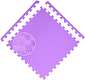 Podložka EVA COLOR 50x50x1,2 cm - SET 4ks - fialová