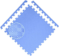 Podložka EVA COLOR 50x50x1,2 cm - SET 4ks - modrá