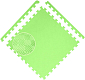 Podložka EVA COLOR 50x50x1,2 cm - SET 4ks - zelená