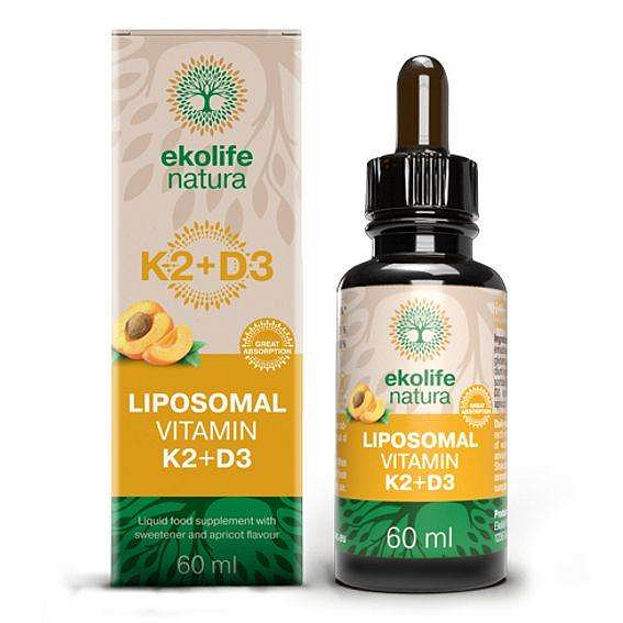 Ekolife Natura Liposomal Vitamin K2 + D3 60 ml (Lipozomální vitamín K2 + D3)