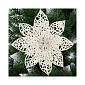 Vianočná hviezda s klipom 14x14 cm, biela