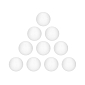 Polystyrenová koule - 13 cm, bílá SPRINGOS