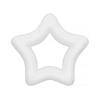 Polystyrénová hviezda - 10 cm, biela SPRINGOS