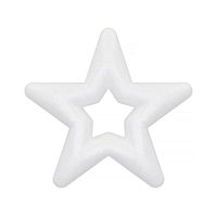 Polystyrénová hviezda - 12 cm, biela SPRINGOS