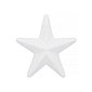 Polystyrénová hviezda - 9 cm, biela SPRINGOS CA0234