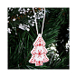 Vánoční dřevěné ozdoby - stromečky, sada 3ks