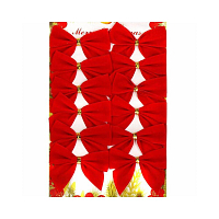 Vánoční motýlci, 6x5 cm červená, sada 12ks