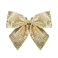 Vánoční motýlci, 6x5 cm zlatá, sada 12ks
