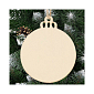 Vánoční dřevěné ozdoby - sněhová koule, sada 6ks