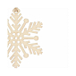 Vianočné drevené ozdoby - snehová vločka, súprava 6ks