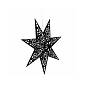 Vianočné ozdoby - Hviezda z papiera 50 cm, čierna
