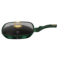 BERLINGERHAUS Pánev grilovací s poklicí a titanovým povrchem 28 cm Emerald Collection BH-6051