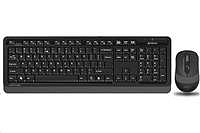 2.jakost - A4tech set klávesnice + myš, FG1010 FSTYLER, bezdrátová, šedá