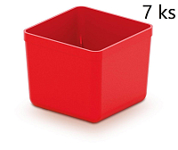 Sada 7 plastových boxů na nářadí UNITE BOX 55x55x165 červené