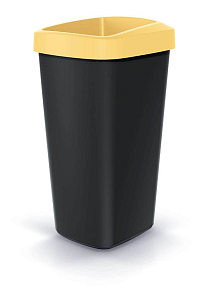 Odpadkový koš COMPACTA Q DROP světle žlutý, objem 25l