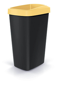 Odpadkový koš COMPACTA Q DROP světle žlutý, objem 45l