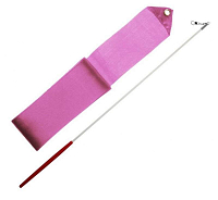 Gymnastická stuha + tyčka - světle růžová