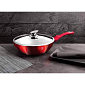 BERLINGERHAUS Pánev WOK s poklicí s mramorovým povrchem 28 cm Burgundy Metallic Line BH-1265