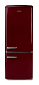 Retro lednice s mrazákem dole - bordó - DOMO DO91707R, Objem chladničky: 147 l, Objem mrazáku: 44 l, Třída: D