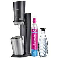 SodaStream Crystal 3.0 výrobník sody, 0,6l skleněná karafa, bombička s CO2, černý