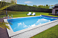 Kompletní bazénový set CF BLOCK 6,0 x 3,0 x 1,5 m / 0,6 mm - modrá fólie (bazén, filtrace, folie, skimmer)