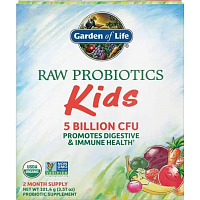 Garden of Life RAW Organic Probiotika - pro děti - na podporu zažívání, s příchutí banánu 101,4g.