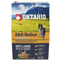 Krmivo Ontario Adult Medium Lamb & Rice 2,25kg