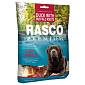 Pochoutka Rasco Premium buvolí kůže s kachním, uzly 5cm 230g
