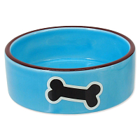 Miska Dog Fantasy keramická potisk kost modrá 12,5x4,5cm 290ml