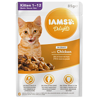 Kapsička IAMS Delights Kitten kuře v omáčce 85g