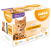 Kapsička IAMS Delights Kitten kuře v omáčce multipack 1020g (12x85gr)