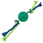 Hračka Dog Fantasy DENTAL MINT míček s provazem zelený 7x28cm