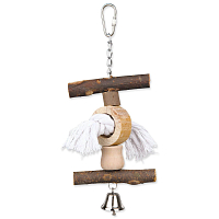 Hračka Trixie Living Toy provaz a zvoneček 20cm