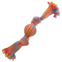 Hračka Dog Fantasy přethovadlo s míčkem barevný vzor 1, 2 knoty 33cm