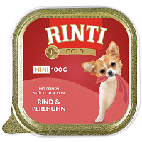 Vanička Rinti Gold Adult Mini hovězí a perlička 100g