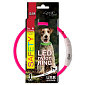 Obojek Dog Fantasy LED nylon růžový 45cm