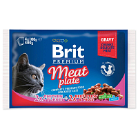 Kapsička Brit Premium Cat Meat plate mix v omáčce Multi 400g (4x100g)