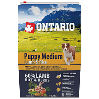 Krmivo Ontario Puppy Medium Lamb & Rice 2,25kg