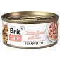 Konzerva Brit Care Cat kuře s rýží, filety 70g