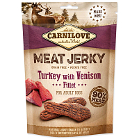 Pochoutka Carnilove Jerky zvěřina a krůta, plátky 100g