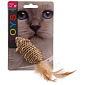 Hračka Magic Cat myška mořská tráva s pírky 18cm