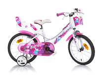 Dino bikes 166 RSN FAIRY Bílá, růžový potisk 16