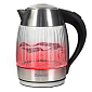 Salente StripeGlass, rychlovarná konvice 1,8 l, nerez/skleněná, červené podsvícení