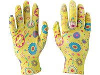 rukavice zahradní polyesterové, polomáčené v nitrilu, velikost 9