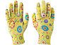 rukavice zahradní polyesterové, polomáčené v nitrilu, velikost 9"