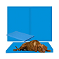 Chladící podložka pro psa 110x70 cm, modrá SPRINGOS CHILL