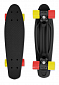 Skateboard FIZZ BOARD Black Red-Yellow, černý