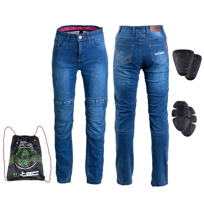 Dámské moto jeansy W-TEC GoralCE Barva modrá, Velikost L