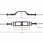 Olympijská osa ATX LINE Camber Bar s paralelními úchopy, 2000/50 mm, úchop 28 mm