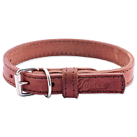 Kožený obojek Tamer šíře 1,9 cm, délka 40 cm, hnědý